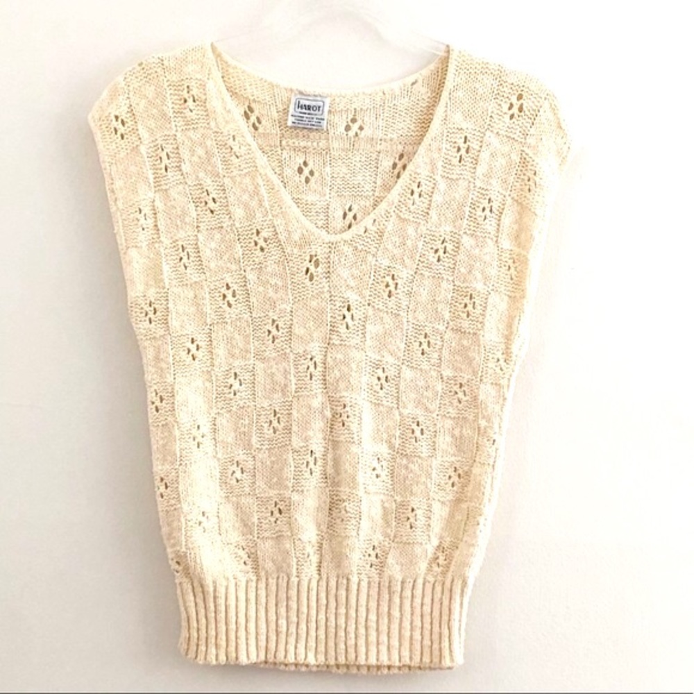 Vintage Cotton Knit Sweater Vest Made in USA